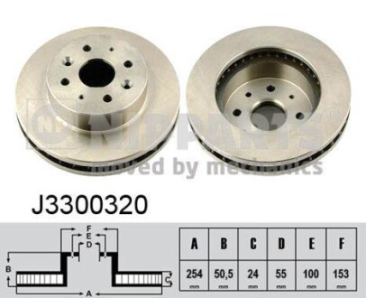 Гальмiвнi диски NIPPARTS J3300320