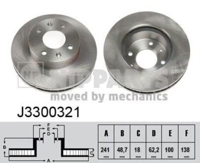 Гальмiвнi диски NIPPARTS J3300321