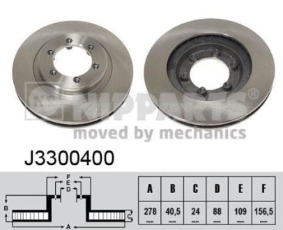 Гальмiвнi диски NIPPARTS J3300400