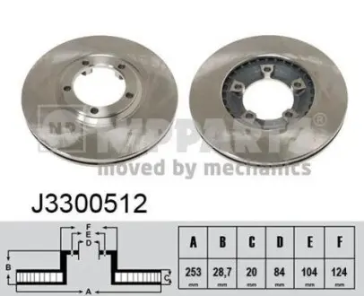 Гальмiвний диск NIPPARTS J3300512