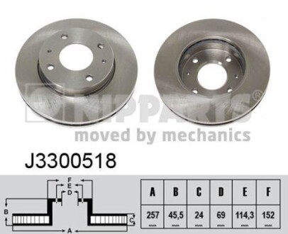 Гальмiвнi диски NIPPARTS J3300518