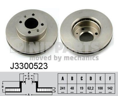 Гальмiвнi диски NIPPARTS J3300523