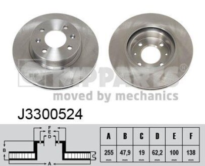 Гальмiвнi диски NIPPARTS J3300524