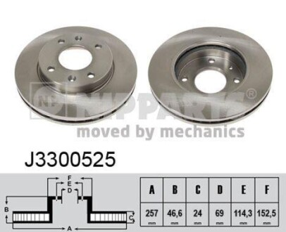 Гальмiвнi диски NIPPARTS J3300525