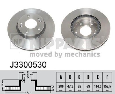 Гальмiвнi диски NIPPARTS J3300530