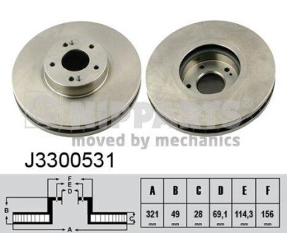 Гальмiвнi диски NIPPARTS J3300531