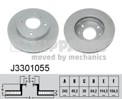 Гальмiвнi диски NIPPARTS J3301055