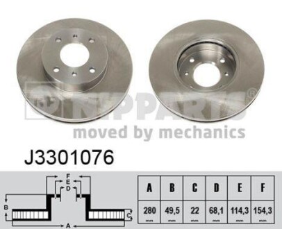 Гальмiвнi диски NIPPARTS J3301076