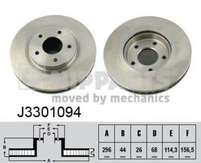 Диск тормозной NIPPARTS J3301094