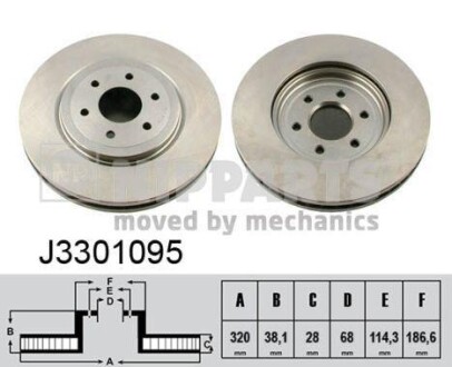 Гальмiвнi диски NIPPARTS J3301095