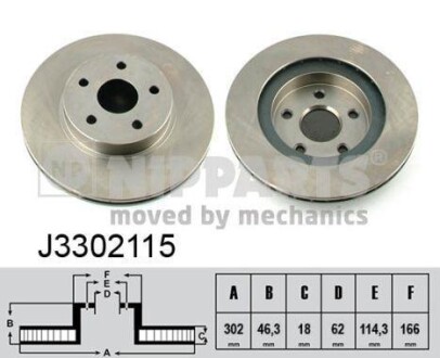 Гальмiвнi диски NIPPARTS J3302115