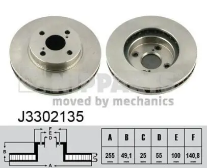 Гальмiвний диск NIPPARTS J3302135