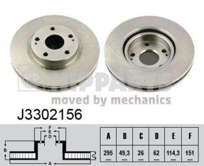 Гальмiвнi диски NIPPARTS J3302156