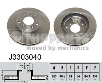 Гальмiвнi диски NIPPARTS J3303040