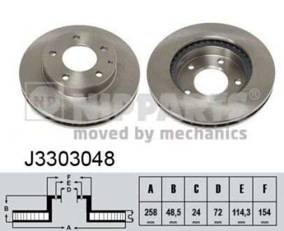 Гальмiвнi диски NIPPARTS J3303048