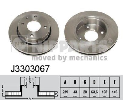 Гальмiвнi диски NIPPARTS J3303067