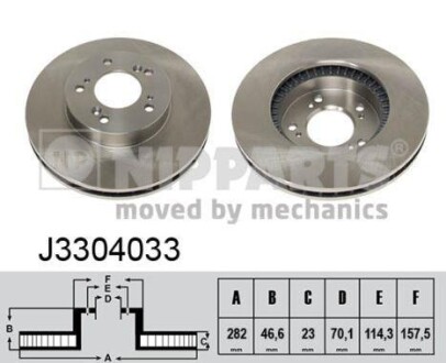 Гальмiвнi диски NIPPARTS J3304033