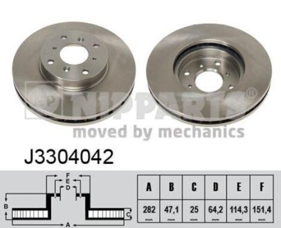 Гальмiвнi диски NIPPARTS J3304042