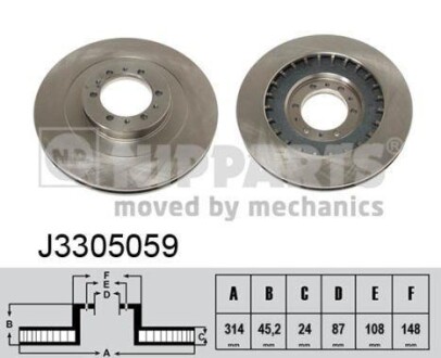 Гальмiвнi диски NIPPARTS J3305059