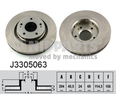 Гальмiвнi диски NIPPARTS J3305063