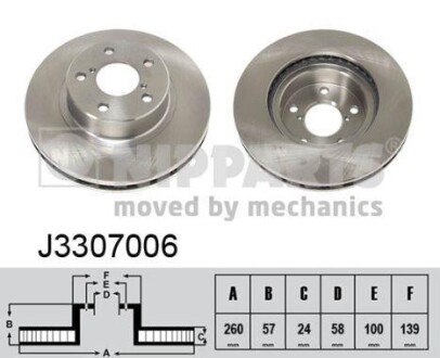 Гальмiвнi диски NIPPARTS J3307006