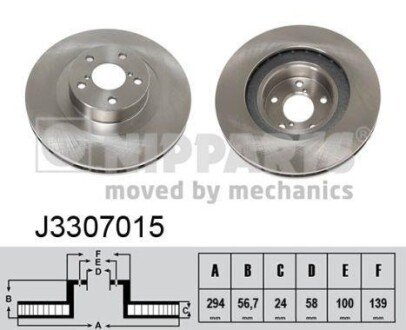 Гальмiвнi диски NIPPARTS J3307015