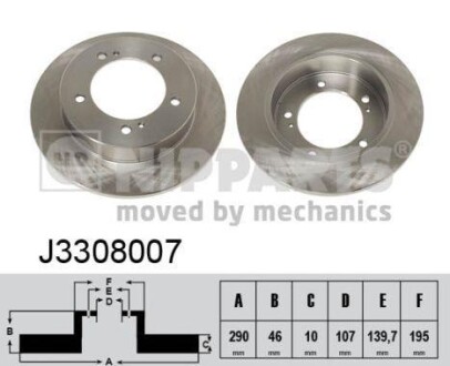 Гальмiвнi диски NIPPARTS J3308007