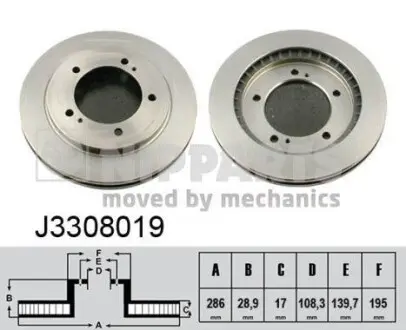Гальмiвний диск NIPPARTS J3308019