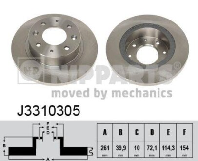 Гальмiвнi диски NIPPARTS J3310305