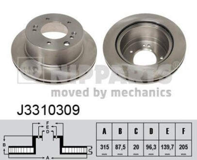 Гальмiвнi диски NIPPARTS J3310309