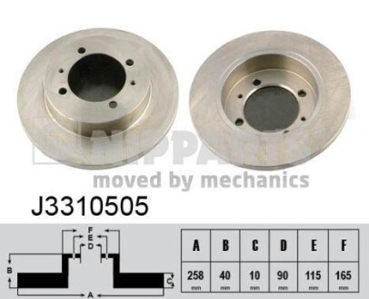 Гальмiвнi диски ZN NIPPARTS J3310505