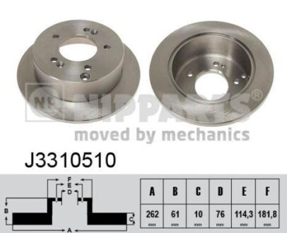 Гальмiвнi диски NIPPARTS J3310510