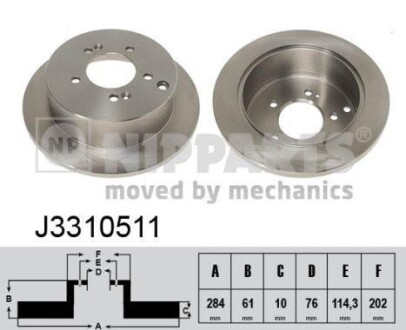 Гальмiвнi диски NIPPARTS J3310511