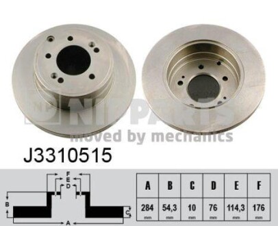 Гальмiвнi диски NIPPARTS J3310515