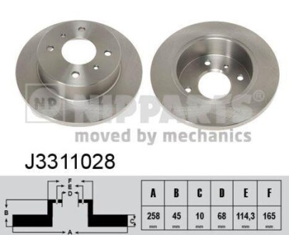 Гальмiвнi диски NIPPARTS J3311028