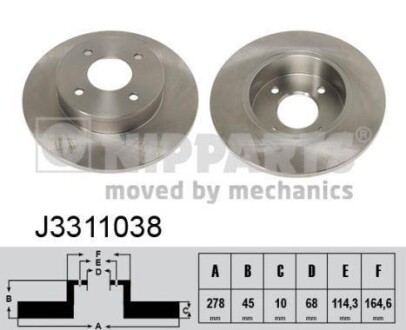 Гальмiвнi диски NIPPARTS J3311038