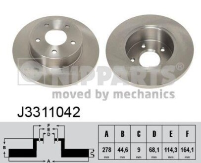 Гальмiвнi диски NIPPARTS J3311042