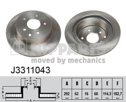 Гальмiвнi диски NIPPARTS J3311043