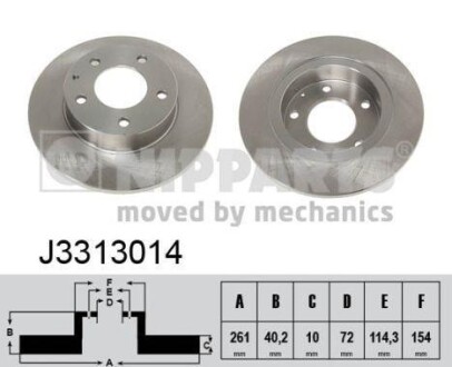 Гальмiвнi диски NIPPARTS J3313014