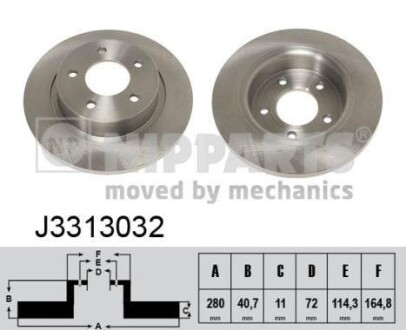 Гальмiвнi диски NIPPARTS J3313032