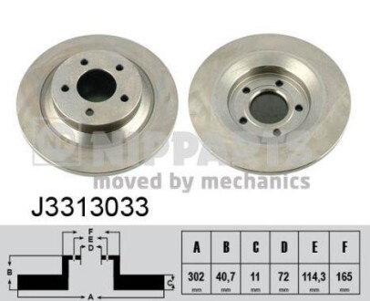 Гальмiвнi диски NIPPARTS J3313033