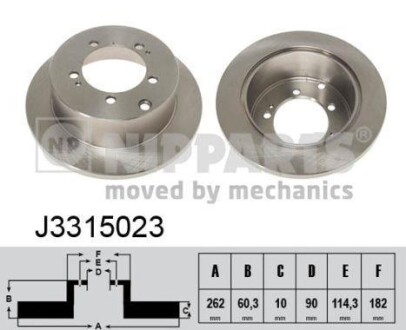 Гальмiвнi диски NIPPARTS J3315023