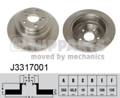 Гальмiвнi диски NIPPARTS J3317001