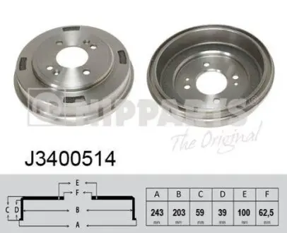 Гальмiвний барабан NIPPARTS J3400514