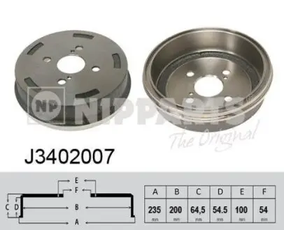 Гальмiвний барабан NIPPARTS J3402007