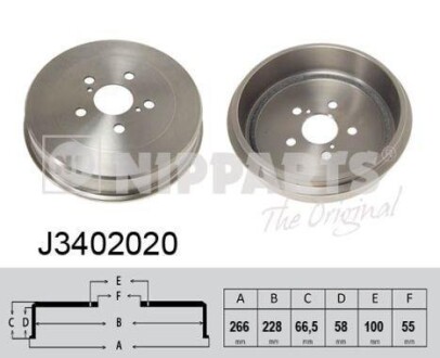 Гальмiвнi барабани NIPPARTS J3402020