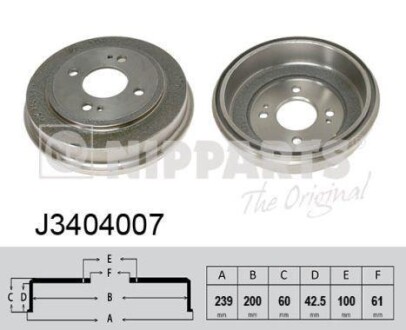 Гальмiвнi барабани NIPPARTS J3404007