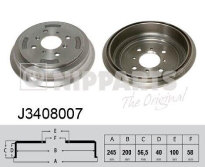 Гальмiвнi барабани NIPPARTS J3408007