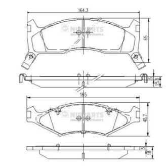 Гальмiвнi колодки дисковi NIPPARTS J3600302