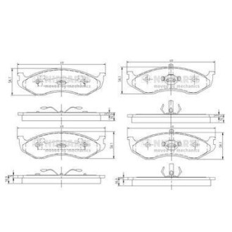 Гальмiвнi колодки дисковi NIPPARTS J3600307